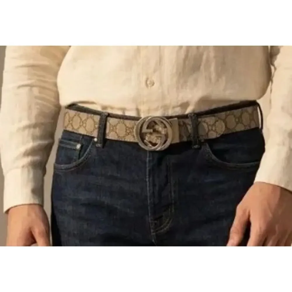 Gucci GG Supreme Canvas Belt Men's Sz. 38